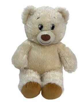 Build A Bear Cream Teddy Bear Plush 16 Inch Stuffed Animal Soft Toy Gift
